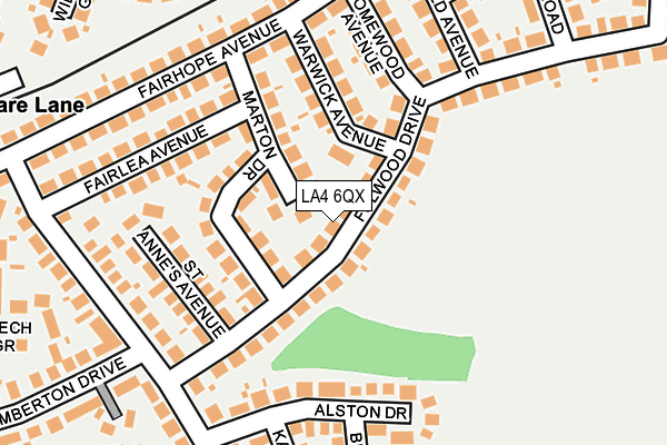 LA4 6QX map - OS OpenMap – Local (Ordnance Survey) LA4 6QX map - OS OpenMap – Local (Ordnance Survey)