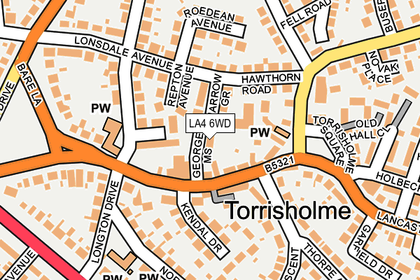 LA4 6WD map - OS OpenMap – Local (Ordnance Survey) LA4 6WD map - OS OpenMap – Local (Ordnance Survey)
