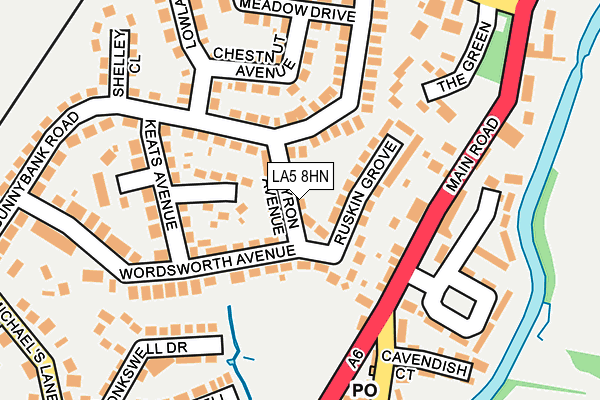 LA5 8HN map - OS OpenMap – Local (Ordnance Survey) LA5 8HN map - OS OpenMap – Local (Ordnance Survey)