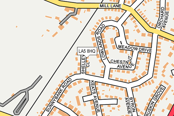 LA5 8HQ map - OS OpenMap – Local (Ordnance Survey) LA5 8HQ map - OS OpenMap – Local (Ordnance Survey)