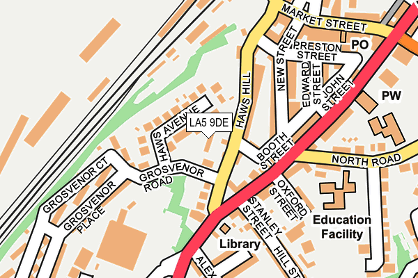 LA5 9DE map - OS OpenMap – Local (Ordnance Survey) LA5 9DE map - OS OpenMap – Local (Ordnance Survey)