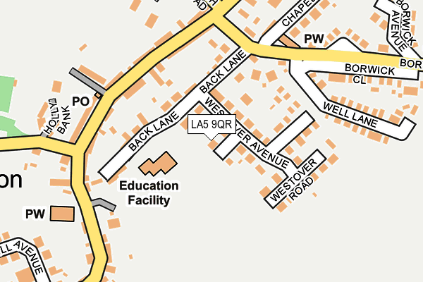 LA5 9QR map - OS OpenMap – Local (Ordnance Survey) LA5 9QR map - OS OpenMap – Local (Ordnance Survey)
