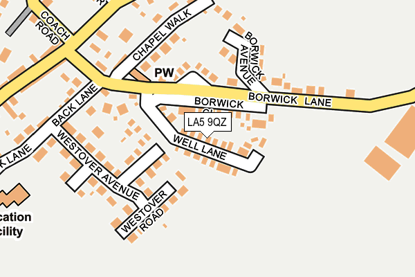 LA5 9QZ map - OS OpenMap – Local (Ordnance Survey)
