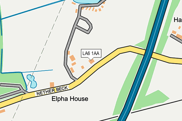 LA6 1AA map - OS OpenMap – Local (Ordnance Survey) LA6 1AA map - OS OpenMap – Local (Ordnance Survey)