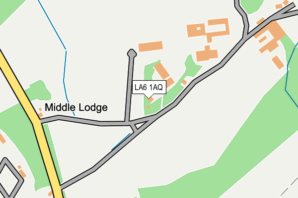 LA6 1AQ map - OS OpenMap – Local (Ordnance Survey)