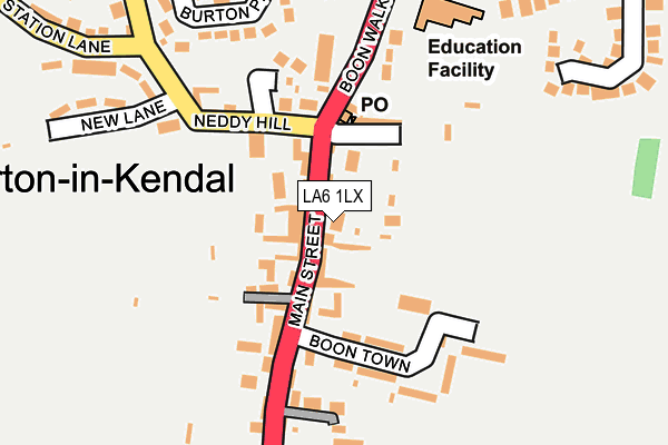 LA6 1LX map - OS OpenMap – Local (Ordnance Survey)