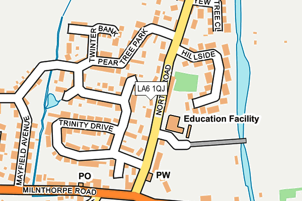 LA6 1QJ map - OS OpenMap – Local (Ordnance Survey) LA6 1QJ map - OS OpenMap – Local (Ordnance Survey)