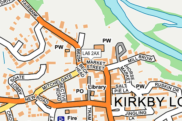 LA6 2AX map - OS OpenMap – Local (Ordnance Survey) LA6 2AX map - OS OpenMap – Local (Ordnance Survey)