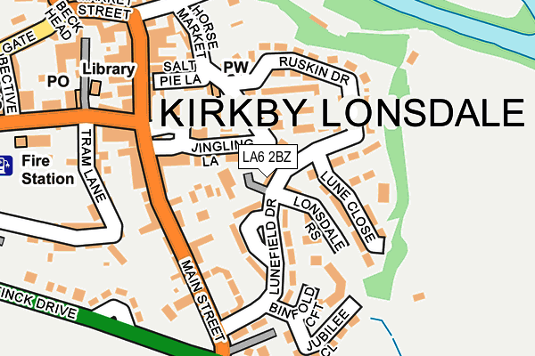 LA6 2BZ map - OS OpenMap – Local (Ordnance Survey) LA6 2BZ map - OS OpenMap – Local (Ordnance Survey)