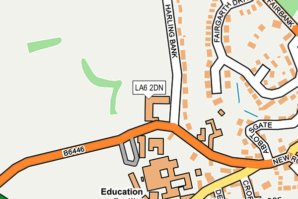 LA6 2DN map - OS OpenMap – Local (Ordnance Survey) LA6 2DN map - OS OpenMap – Local (Ordnance Survey)