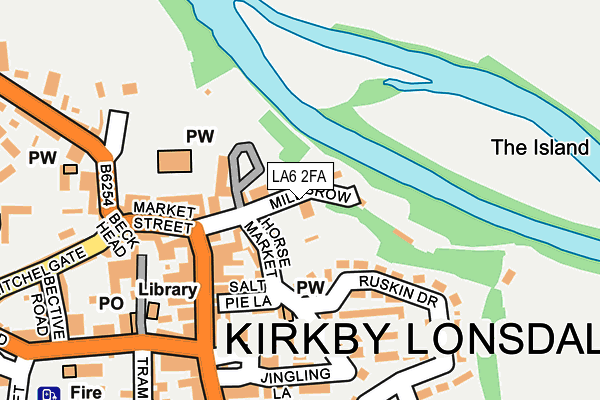 LA6 2FA map - OS OpenMap – Local (Ordnance Survey) LA6 2FA map - OS OpenMap – Local (Ordnance Survey)