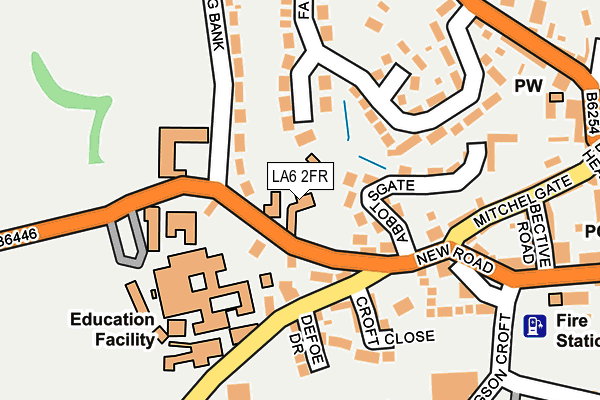 LA6 2FR map - OS OpenMap – Local (Ordnance Survey) LA6 2FR map - OS OpenMap – Local (Ordnance Survey)