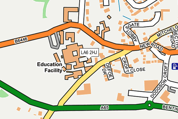 LA6 2HJ map - OS OpenMap – Local (Ordnance Survey) LA6 2HJ map - OS OpenMap – Local (Ordnance Survey)