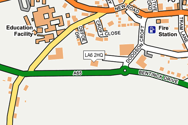 LA6 2HQ map - OS OpenMap – Local (Ordnance Survey) LA6 2HQ map - OS OpenMap – Local (Ordnance Survey)