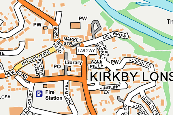 LA6 2WY map - OS OpenMap – Local (Ordnance Survey) LA6 2WY map - OS OpenMap – Local (Ordnance Survey)