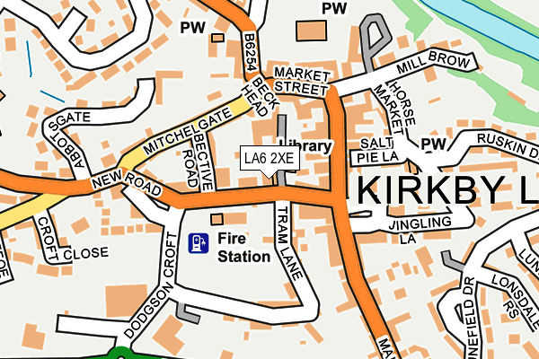 LA6 2XE map - OS OpenMap – Local (Ordnance Survey) LA6 2XE map - OS OpenMap – Local (Ordnance Survey)