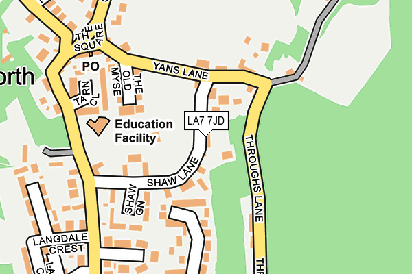 LA7 7JD map - OS OpenMap – Local (Ordnance Survey) LA7 7JD map - OS OpenMap – Local (Ordnance Survey)