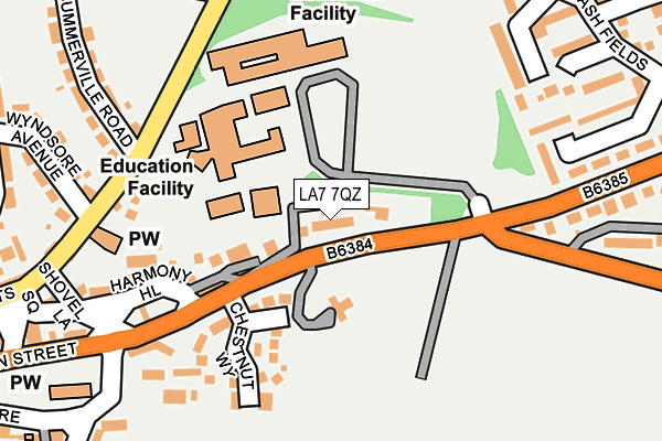 LA7 7QZ map - OS OpenMap – Local (Ordnance Survey) LA7 7QZ map - OS OpenMap – Local (Ordnance Survey)