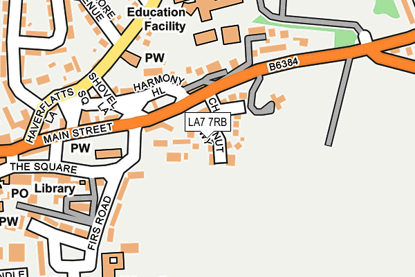 LA7 7RB map - OS OpenMap – Local (Ordnance Survey) LA7 7RB map - OS OpenMap – Local (Ordnance Survey)