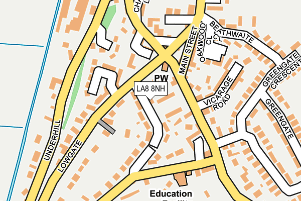 LA8 8NH map - OS OpenMap – Local (Ordnance Survey) LA8 8NH map - OS OpenMap – Local (Ordnance Survey)