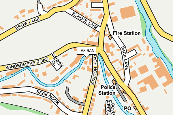 LA8 9AN map - OS OpenMap – Local (Ordnance Survey) LA8 9AN map - OS OpenMap – Local (Ordnance Survey)