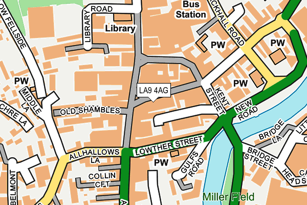 LA9 4AG map - OS OpenMap – Local (Ordnance Survey) LA9 4AG map - OS OpenMap – Local (Ordnance Survey)