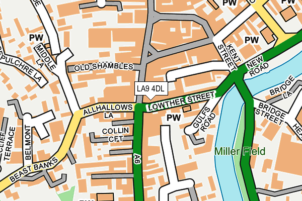 LA9 4DL map - OS OpenMap – Local (Ordnance Survey) LA9 4DL map - OS OpenMap – Local (Ordnance Survey)