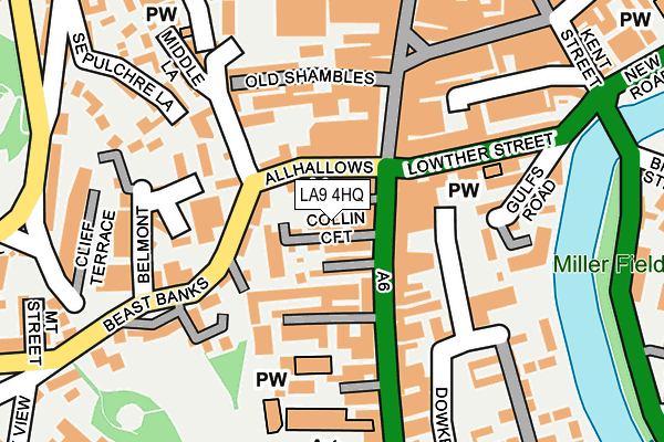 LA9 4HQ map - OS OpenMap – Local (Ordnance Survey) LA9 4HQ map - OS OpenMap – Local (Ordnance Survey)