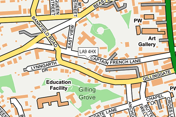 LA9 4HX map - OS OpenMap – Local (Ordnance Survey) LA9 4HX map - OS OpenMap – Local (Ordnance Survey)