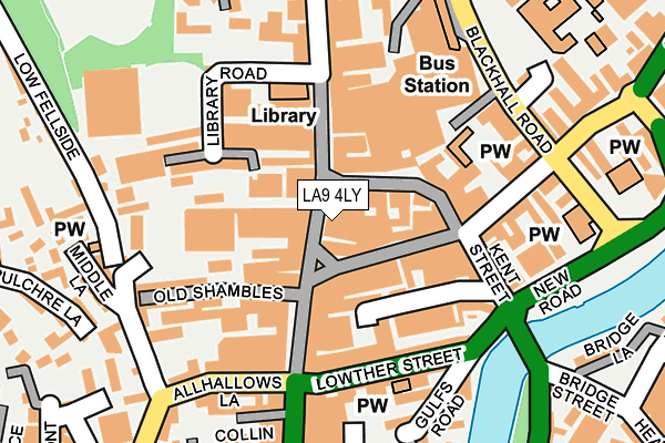 LA9 4LY map - OS OpenMap – Local (Ordnance Survey) LA9 4LY map - OS OpenMap – Local (Ordnance Survey)