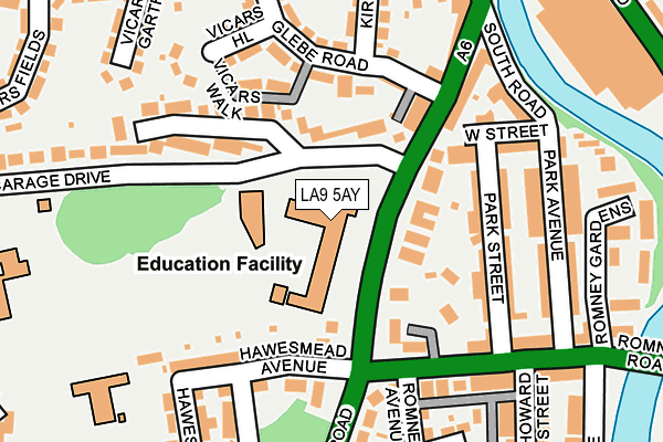 LA9 5AY map - OS OpenMap – Local (Ordnance Survey) LA9 5AY map - OS OpenMap – Local (Ordnance Survey)