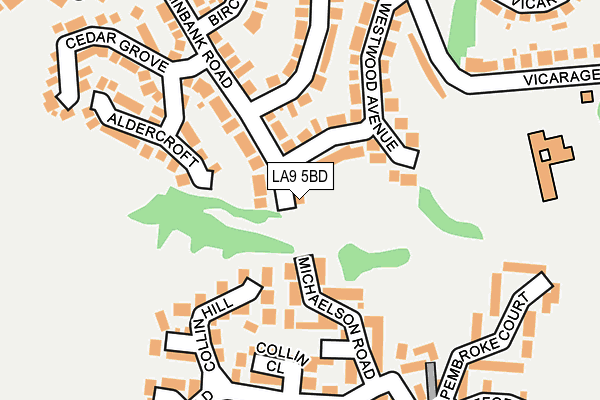 LA9 5BD map - OS OpenMap – Local (Ordnance Survey) LA9 5BD map - OS OpenMap – Local (Ordnance Survey)