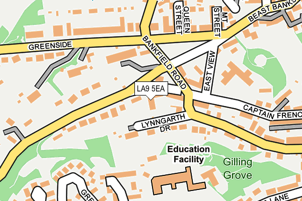 LA9 5EA map - OS OpenMap – Local (Ordnance Survey) LA9 5EA map - OS OpenMap – Local (Ordnance Survey)