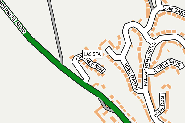LA9 5FA map - OS OpenMap – Local (Ordnance Survey) LA9 5FA map - OS OpenMap – Local (Ordnance Survey)
