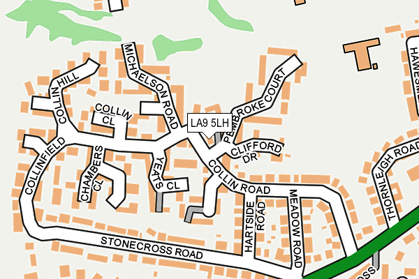 LA9 5LH map - OS OpenMap – Local (Ordnance Survey) LA9 5LH map - OS OpenMap – Local (Ordnance Survey)