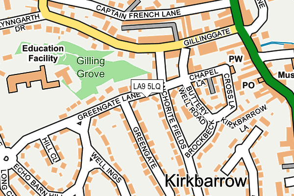 LA9 5LQ map - OS OpenMap – Local (Ordnance Survey) LA9 5LQ map - OS OpenMap – Local (Ordnance Survey)