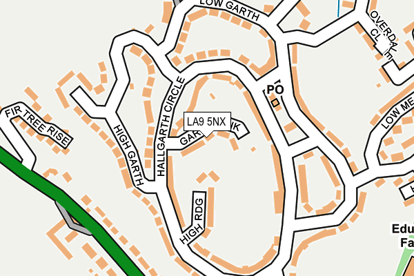LA9 5NX map - OS OpenMap – Local (Ordnance Survey) LA9 5NX map - OS OpenMap – Local (Ordnance Survey)