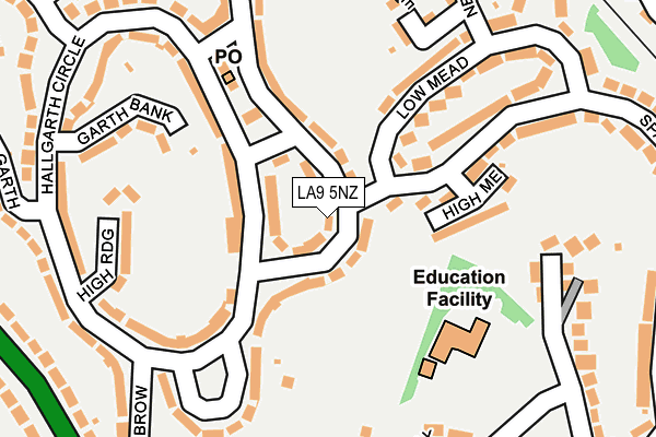 LA9 5NZ map - OS OpenMap – Local (Ordnance Survey) LA9 5NZ map - OS OpenMap – Local (Ordnance Survey)