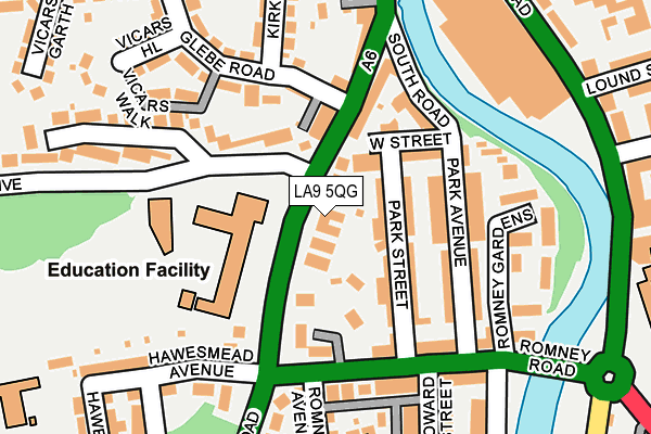 LA9 5QG map - OS OpenMap – Local (Ordnance Survey) LA9 5QG map - OS OpenMap – Local (Ordnance Survey)