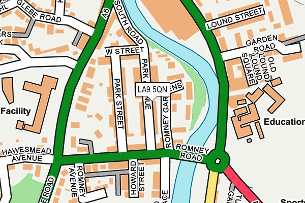 LA9 5QN map - OS OpenMap – Local (Ordnance Survey) LA9 5QN map - OS OpenMap – Local (Ordnance Survey)