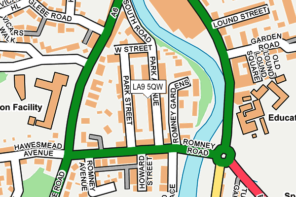 LA9 5QW map - OS OpenMap – Local (Ordnance Survey) LA9 5QW map - OS OpenMap – Local (Ordnance Survey)