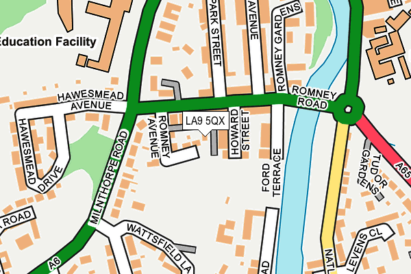 LA9 5QX map - OS OpenMap – Local (Ordnance Survey) LA9 5QX map - OS OpenMap – Local (Ordnance Survey)