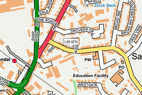 LA9 6FN map - OS OpenMap – Local (Ordnance Survey) LA9 6FN map - OS OpenMap – Local (Ordnance Survey)