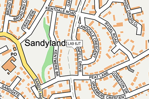 LA9 6JT map - OS OpenMap – Local (Ordnance Survey) LA9 6JT map - OS OpenMap – Local (Ordnance Survey)