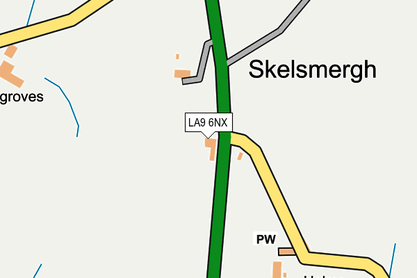 LA9 6NX map - OS OpenMap – Local (Ordnance Survey)