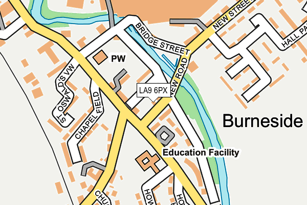LA9 6PX map - OS OpenMap – Local (Ordnance Survey)