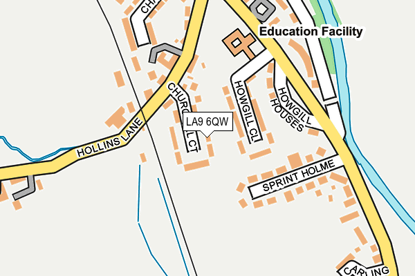 LA9 6QW map - OS OpenMap – Local (Ordnance Survey) LA9 6QW map - OS OpenMap – Local (Ordnance Survey)