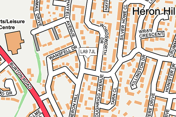 LA9 7JL map - OS OpenMap – Local (Ordnance Survey) LA9 7JL map - OS OpenMap – Local (Ordnance Survey)