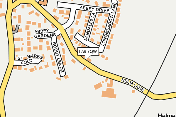 LA9 7QW map - OS OpenMap – Local (Ordnance Survey) LA9 7QW map - OS OpenMap – Local (Ordnance Survey)