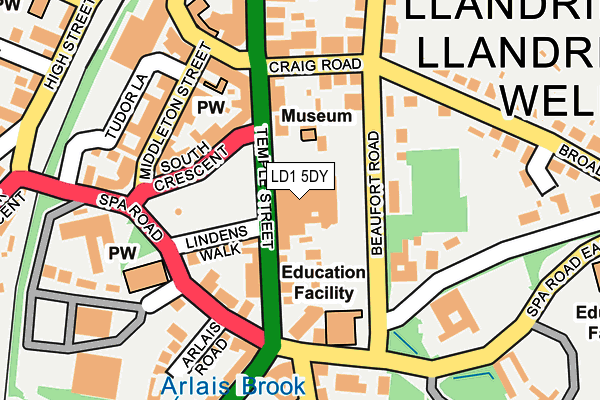 LD1 5DY map - OS OpenMap – Local (Ordnance Survey) LD1 5DY map - OS OpenMap – Local (Ordnance Survey)
